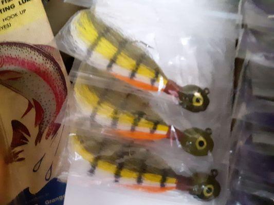 We carry a very nice assortment of calf hair jigs.