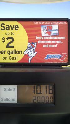 I took the $1.75/gallon discount.