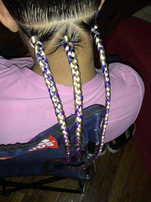 Triangle part Single braids