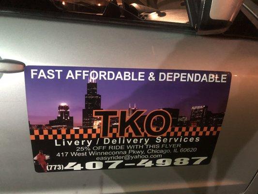 TKO Livery and Delivery Service