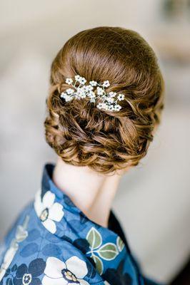 Classic updo on a lovely bride