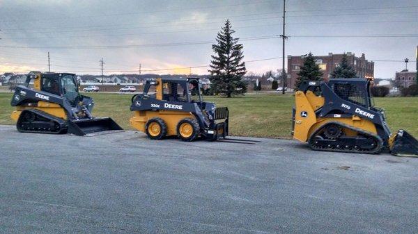 John Deere Skidsteers.