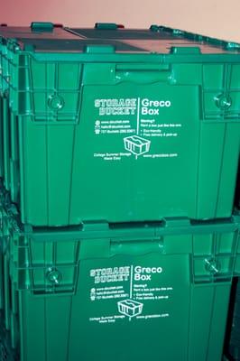 Our "green" storage bins.