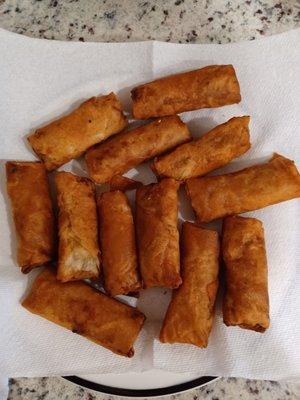 Egg rolls, $0.75 a piece.