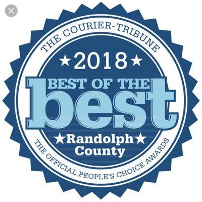 Thank you to our loyal customers for voting Burroughs Plumbing Inc. best  plumber of Randolph County!