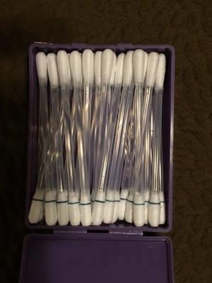 Q tips for cleaning your new piercing!