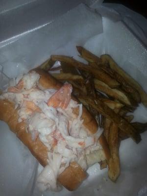 Lobster roll and hand cut fries 12 bucks!