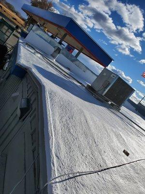 Commercial roof, repair and new coating