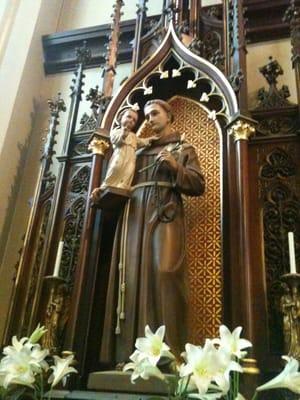 St. Anthony shrine with relic.