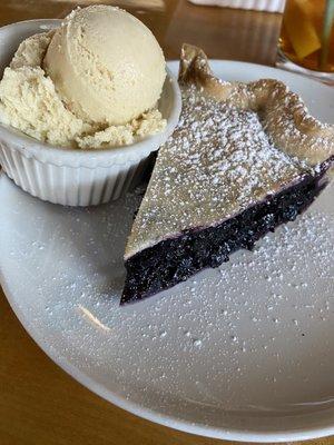 Blueberry pie and ice cream!!