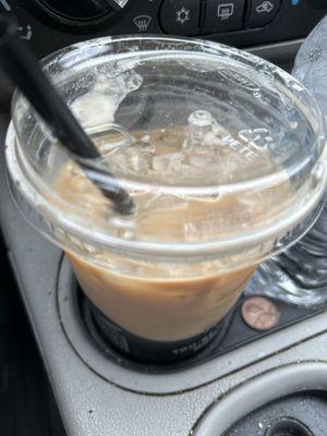 Nasty ice coffee with no flavoring that I asked for