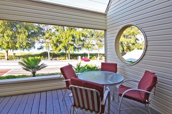 Beach view from private decks