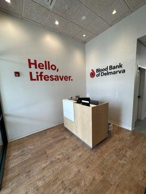 Sign in and begin your lifesaving journey at Blood Bank of Delmarva Middletown Donor Center. Hello Lifesaver!