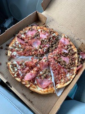 The four meat pizza