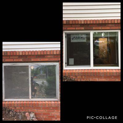 Before and After - Vinyl Window Replacement