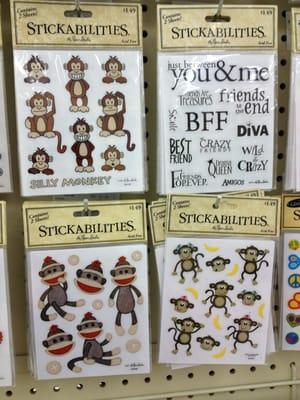 Stickers- who doesn't like monkeys? ;)