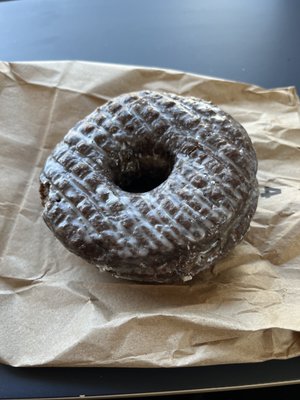 Chocolate honey dipped donut