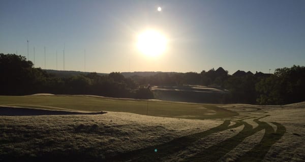 Beautiful day for golf. Looking over hole 9