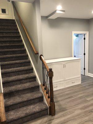 Stairs with custom made banister