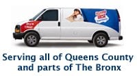 Servicing all of Queens county and select areas in the Bronx.