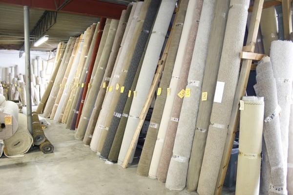 Tons of carpet remnants in stock for cheap!