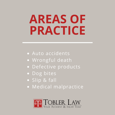 Here at Tobler Law, we focus exclusively on personal injury and medical malpractice cases.