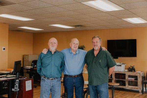 Founder, Dean Davis, with sons Mike and Keith.