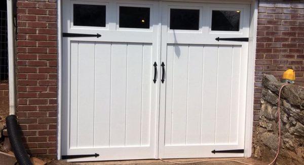 Carriage doors custom build and installation.