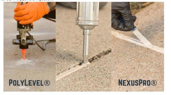 Repair and protect your concrete with our two part systems when we install PolyLevel and NexusPro!