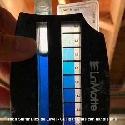 HIgh Sulfur Dioxide Level - Culligan units can handle this