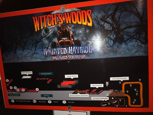 October 2020 Witch's Woods map of attractions