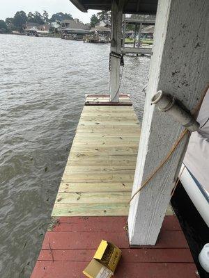 Lake deck replacement