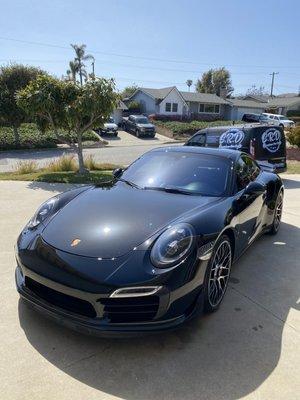 Porsche 911 Turbo S serviced with our Express Detail Package