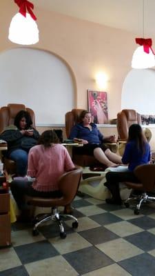 Wife getting a pedicure