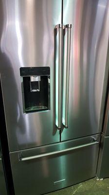 KitchenAid French door stainless steel refrigerator with ice maker and water dispenser