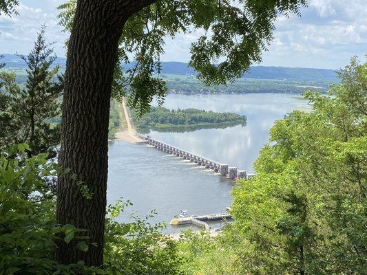 Alma lock and dam on the Mississippi