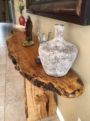 burl long table