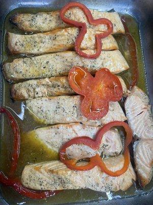 Baked salmon