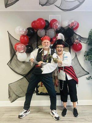 Pirate invasion of TLC Adult Day Care and Recreation Center. Come on in for a FREE DAY PASS!