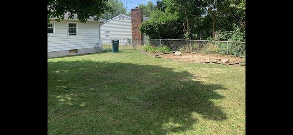 After pine tree removal. We cleaned everything up and it looks like we were not even around. July 2020