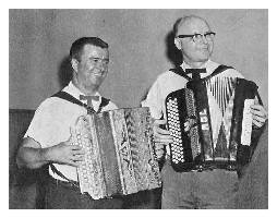 The late Frankie Zeitz (Palm Springs, CA) and Joe Mlakar (Fontana, CA) polka pioneers of Southern California.