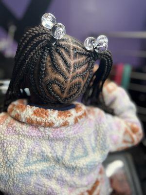 Braids with Hair added throughout