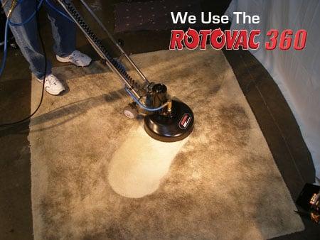 The Rotovac cleans from the bottom of the fibers up leaving your carpet totally clean.