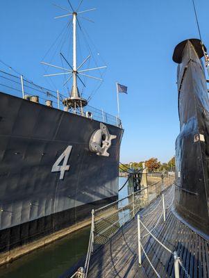 Little Rock and USS Croaker alongside