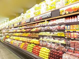 Fresh regular & organic produce section