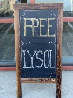 Free Lysol with transfers!