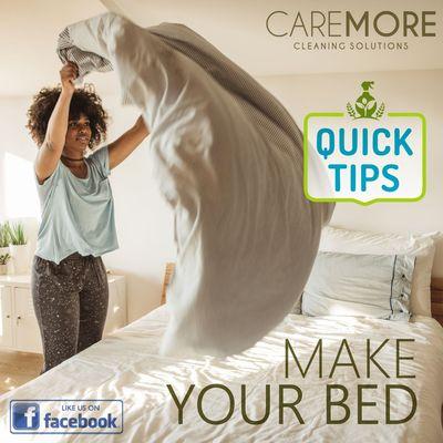 Check our facebook fan page for the importance of making your bed.