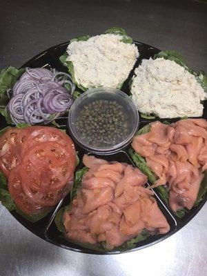 White fish and lox platter for catering