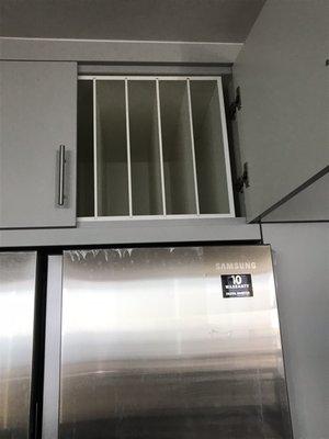 Above Refrigirator Tray rack to store horizontally