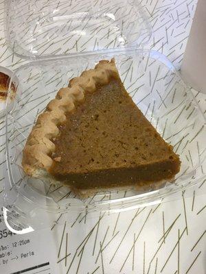 Pumpkin pie. Not a lot of flavor.